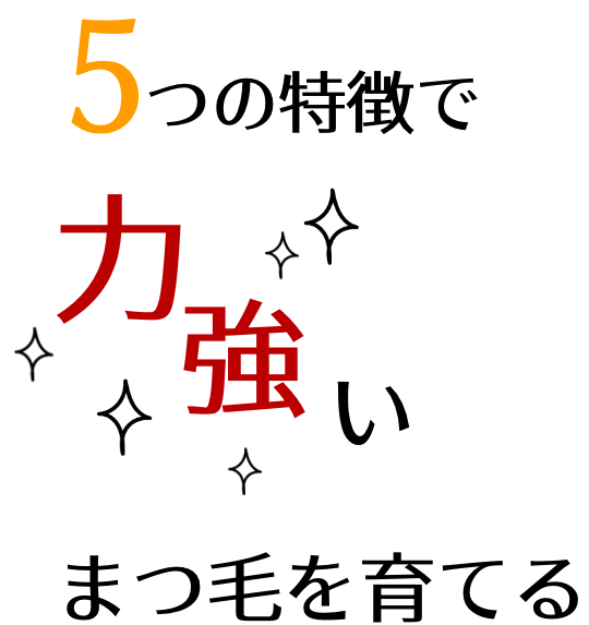 5つの特徴で力強いまつ毛を育てる